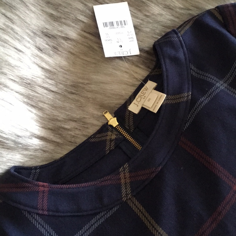 NWT Plaid relaxed shift dress jcrew factory dress